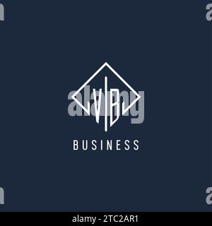 VB initial monogram logo with rectangle style design ideas Stock Vector ...