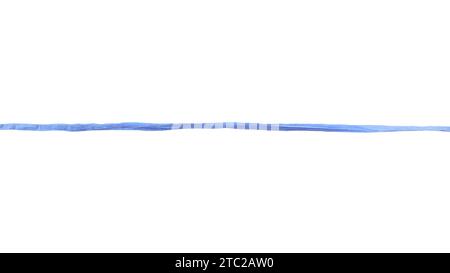 line of blue paper ribbon isolated on white background, element Stock ...