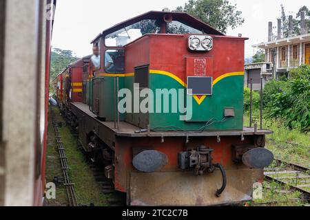 An old train used in Sri Lanka. (30Years). Waiting for passengers to arrive Stock Photo