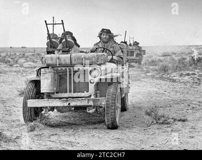 LONG RANGE DESERT GROUP  in north Africa about 1942 Stock Photo