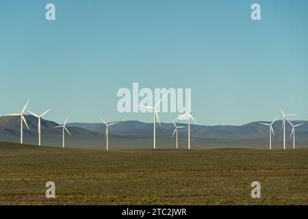 wind turbine farm in the Karoo, South Africa Stock Photo