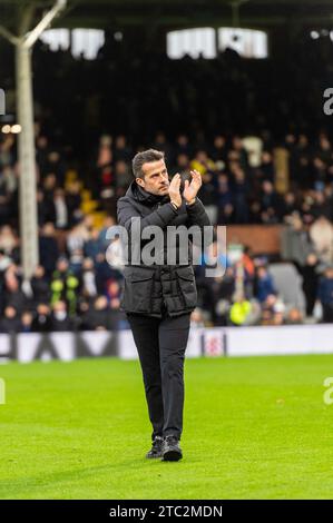 London, UK. 10th Dec, 2023. London, UK. 10th Dec 2023. Marco Silva, Head coach of Fulham ahead of the Premier League match between Fulham and West Ham United at Craven Cottage, London, England on 10 December 2023. Photo by Grant Winter. Editorial use only, license required for commercial use. No use in betting, games or a single club/league/player publications. Credit: UK Sports Pics Ltd/Alamy Live News Stock Photo