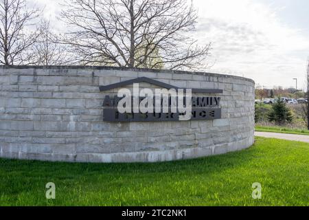 American Family Insurance sign outside the headquarters in Madison, Wisconsin, United States Stock Photo