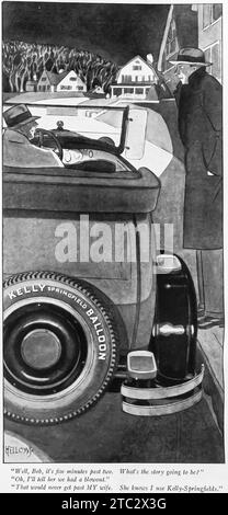 1927 Kelly springfield balloon tire ad Stock Photo