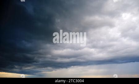 Dark storm clouds of the evening sky after heavy rain Stock Photo