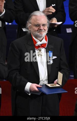 Stockholm, Sweden. 10th Dec, 2023. Nobel laureate in literature Jon Fosse at the Nobel Prize ceremony at the Concert Hall in Stockholm, Sweden on December 10, 2023. Photo: Claudio Bresciani/TT/Code 10090 Credit: TT News Agency/Alamy Live News Stock Photo