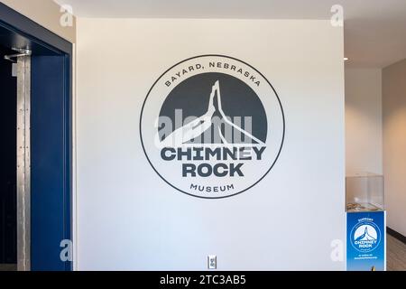 Chimney Rock Museum at 9822 County Rd in Bayard, Nebraska, USA Stock Photo