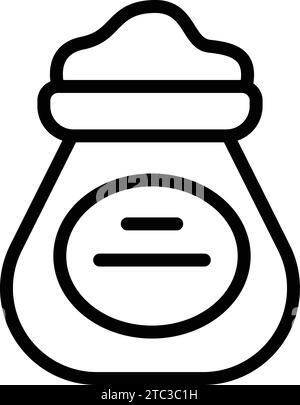 Flour weight icon outline vector. Cooking stuff utensil. Bakery confectionery supplies Stock Vector