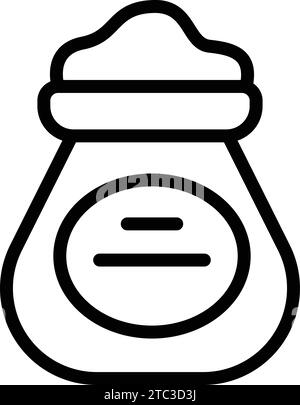 Flour weight icon outline vector. Cooking stuff utensil. Bakery confectionery supplies Stock Vector