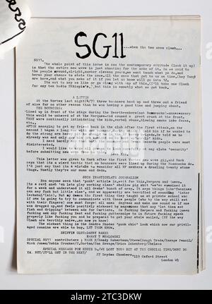 Editorial Comment by Danny Baker and Henry Murlowski in 1970s SNIFFIN GLUE Punk Rock Fanzine Magazine Stock Photo