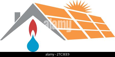 flame, water, plumber, logo, plumber, craftsman, background Stock Vector