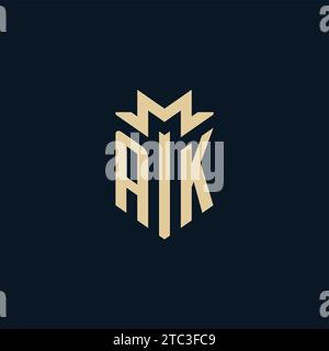 AK initial for law firm logo, lawyer logo, attorney logo design inspiration Stock Vector