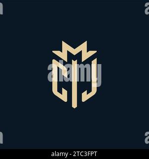CJ initial for law firm logo, lawyer logo, attorney logo design inspiration Stock Vector