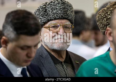 Moscow, Russia. 10th of December, 2023. Visitor at the opening of Chechen Republic Day during the Russia Expo international exhibition and forum at the VDNKh exhibition centre in Moscow, Russia. Credit: Nikolay Vinokurov/Alamy Live News Stock Photo