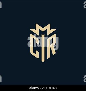 CR initial for law firm logo, lawyer logo, attorney logo design inspiration Stock Vector