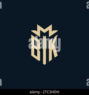 BK initial for law firm logo, lawyer logo, attorney logo design inspiration Stock Vector