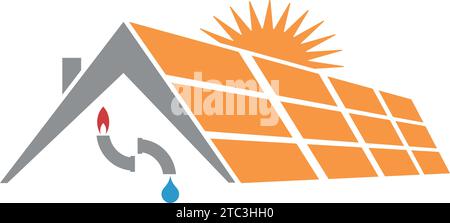flame, water, plumber, logo, plumber, craftsman, background Stock Vector