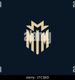 MM initial for law firm logo, lawyer logo, attorney logo design inspiration Stock Vector