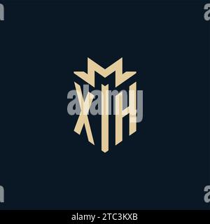 XH initial for law firm logo, lawyer logo, attorney logo design inspiration Stock Vector