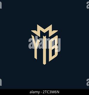 YB initial for law firm logo, lawyer logo, attorney logo design inspiration Stock Vector