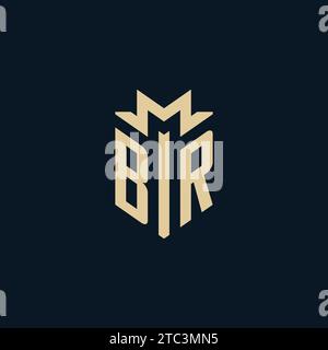 BR initial for law firm logo, lawyer logo, attorney logo design inspiration Stock Vector