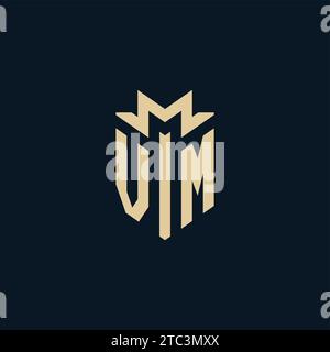 VM initial for law firm logo, lawyer logo, attorney logo design inspiration Stock Vector