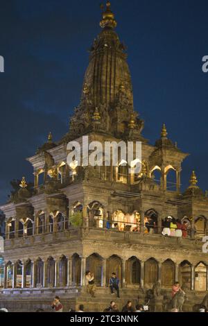 Nepal, Patan, Durbar Square, Krishna Temple, Stock Photo