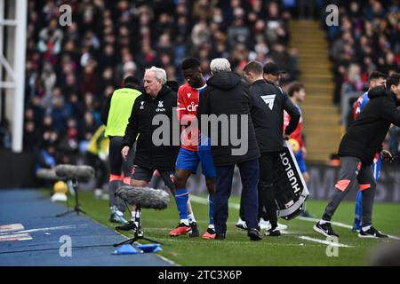 LONDON, ENGLAND - DECEMBER 9: Jefferson Lerma, Ray Lewington during the Premier League match between Crystal Palace and Liverpool FC at Selhurst Park Stock Photo
