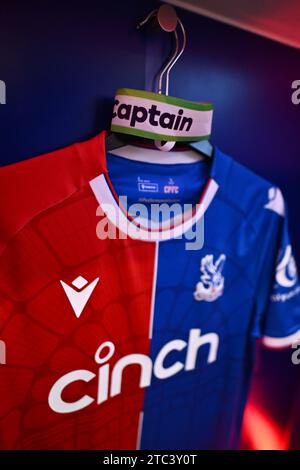 LONDON, ENGLAND - DECEMBER 9: captain armbrand close up details during the Premier League match between Crystal Palace and Liverpool FC at Selhurst Pa Stock Photo