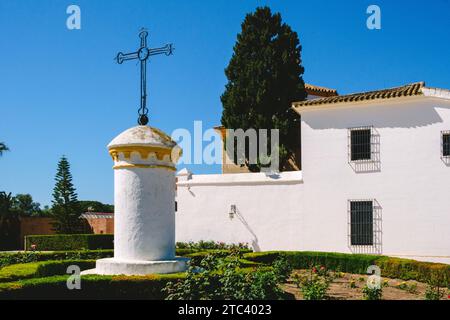 Palos de la frontera, Spain - April 22, 2023: Monastery of La Rabida, historical building. Stock Photo
