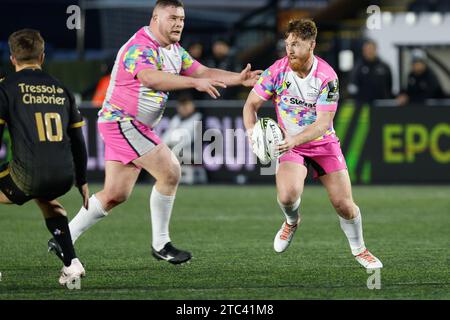 Newcastle on Sunday 10th December 2023. Rory Jennings of Newcastle Falcons sets off during the European Rugby Challenge Cup match between Newcastle Falcons and Montpellier Hérault Rugby at Kingston Park, Newcastle on Sunday 10th December 2023. (Photo: Chris Lishman | MI News) Credit: MI News & Sport /Alamy Live News Stock Photo