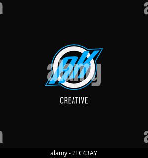 AK initial esport logo with simple shield design style vector graphic ...