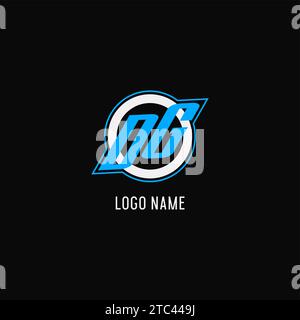 Initial DG logo circle line, creative esport team logo monogram style vector graphic Stock Vector