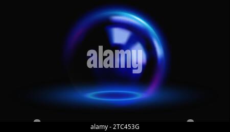 Sphere shield protect in abstract style. Virus protection bubble. Sphere lines technology background. Magic orb vector illustration. Stock Vector