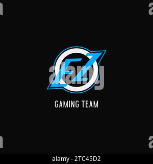 EZ initial esport logo with simple shield design style vector graphic ...