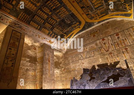 tomb of Kings Ramses V and VI (KV9), Valley of the Kings, Luxor, Egypt Stock Photo