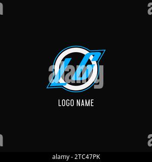 Initial LG logo circle line, creative esport team logo monogram style vector graphic Stock Vector