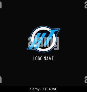 Monogram Lines XT X T Letter Logo Design in Neon Colors. Creative ...