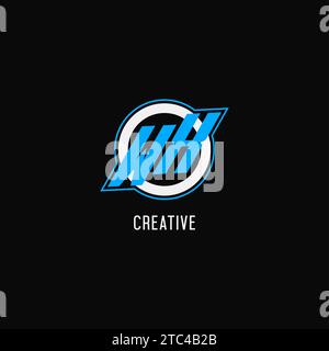 WX initial esport logo with simple shield design style vector graphic ...