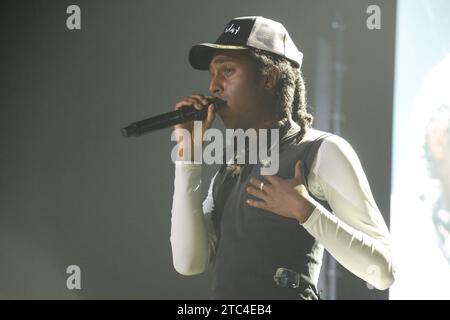 Inglewood, USA. 09th Dec, 2023. Bakar during Audacy's KROQ Almost Acoustic Christmas 2023 at The Kia Forum on December 09, 2023 in Inglewood, California. Photo: CraSH/imageSPACE Credit: Imagespace/Alamy Live News Stock Photo