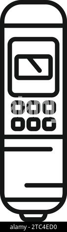 Ph meter icon outline vector. Acidic screen neutral. Chemical laboratory Stock Vector