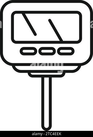 Probe test kit icon outline vector. Ph meter device. Control level Stock Vector