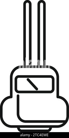 Probe test kit icon outline vector. Ph meter. Acidic paper liquid Stock Vector