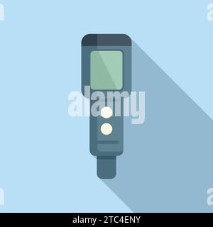 Ph meter experiment icon flat vector. Medical solution. Clinical probe test Stock Vector