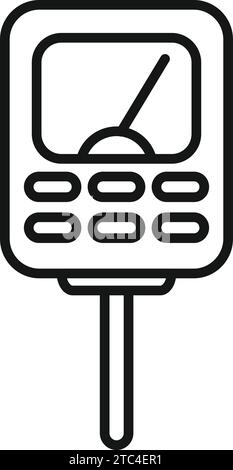 Acid ph meter icon outline vector. Alcaline water scale. Sensor device Stock Vector