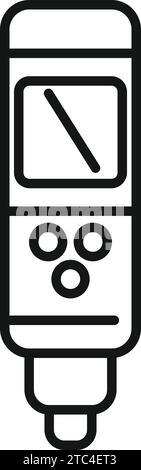 Computer ph meter icon outline vector. Soil measure. Medical liquid natural Stock Vector