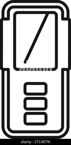 Modern laser meter icon outline vector. Tool device system. Units ...
