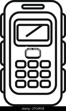 Laser meter icon outline vector. Level distance. Digital industrial deep Stock Vector
