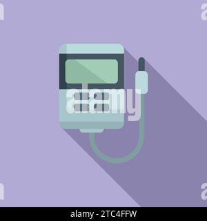 Acid ph meter icon flat vector. Alcaline water scale. Sensor device Stock Vector