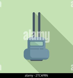 Probe test kit icon flat vector. Ph meter. Acidic paper liquid Stock Vector